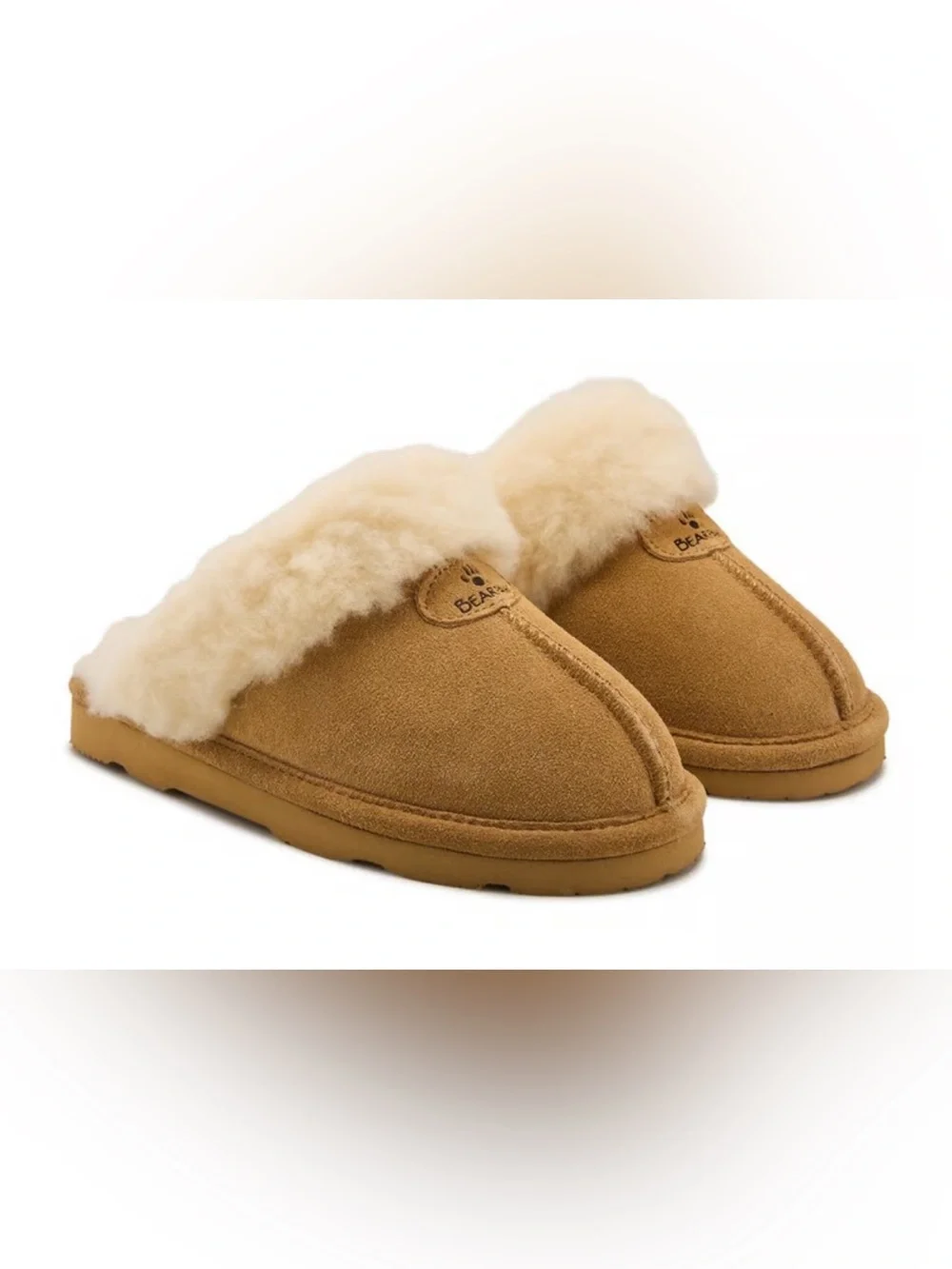 BearPaw Little Kid’s Chestnut Suede Slippers New size 3